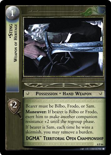 Sting, Weapon of Heritage (P)